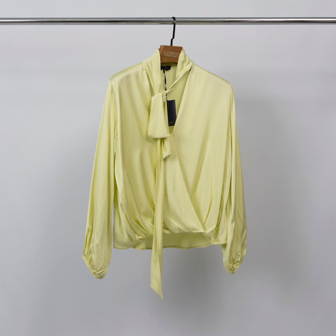 Satin blouse with scarf collar – KD9523VS-U