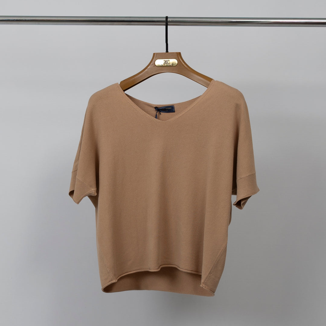 Pull fin oversize manches courtes col V – SVD6192