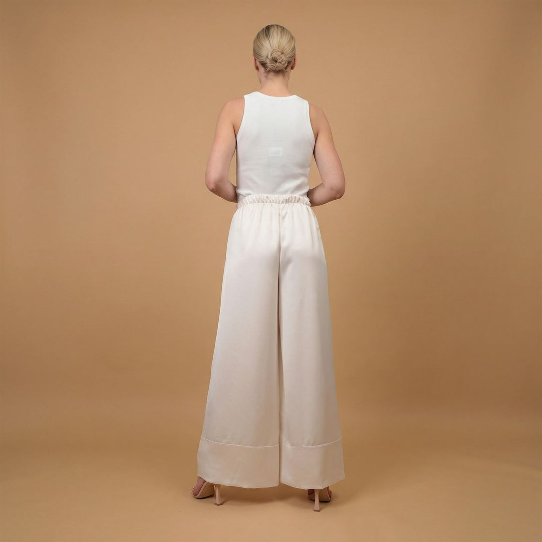 Satin trousers with elasticated waist – BCG0397-2 