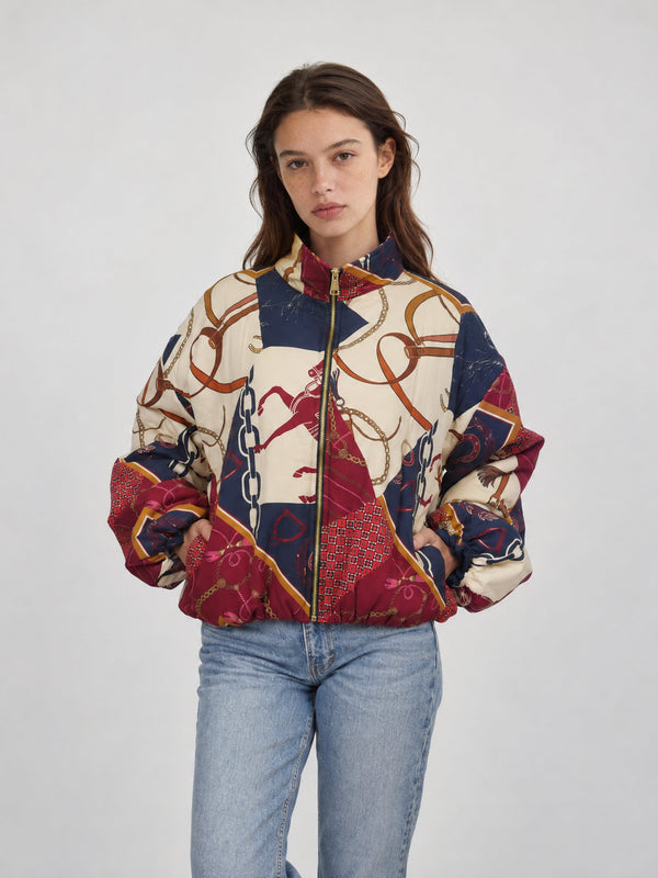 Veste imprimée col montant – KD10025