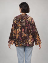 Veste kimono velours fluide à imprimé floral et animalier – KD10026-32