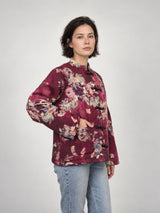 Veste à imprimé floral et boutons brandebourg – KD10027