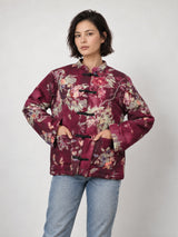 Veste à imprimé floral et boutons brandebourg – KD10027