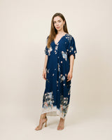 Robe manches courtes Col V Texturée KD5083TC-22