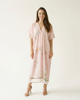 Robe manches courtes Col V Texturée KD5083TC-22