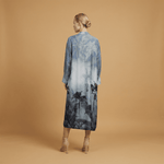 Load image into Gallery viewer, Palm print satin dress KD6120VS-35
