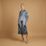 Load image into Gallery viewer, Palm print satin dress KD6120VS-35
