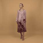 Load image into Gallery viewer, Palm print satin dress KD6120VS-35
