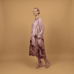 Load image into Gallery viewer, Palm print satin dress KD6120VS-35
