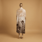 Load image into Gallery viewer, Palm print satin dress KD6120VS-35
