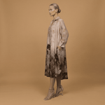 Load image into Gallery viewer, Palm print satin dress KD6120VS-35
