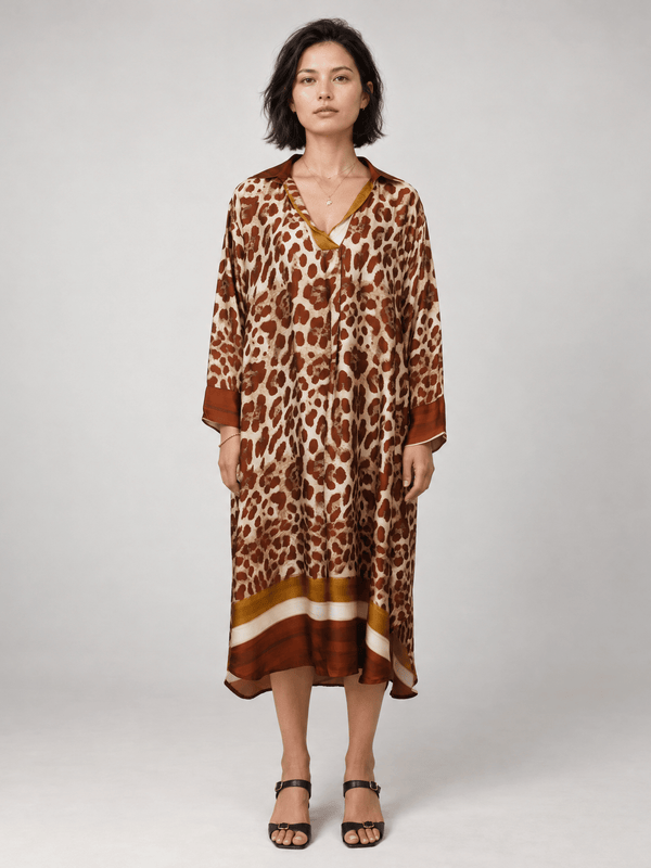 Robe satinée léopard – KD6120VS-42