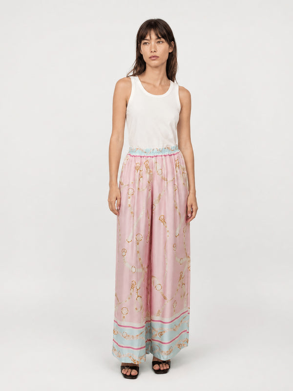 Pantalon satiné fluide KD6637VS-1