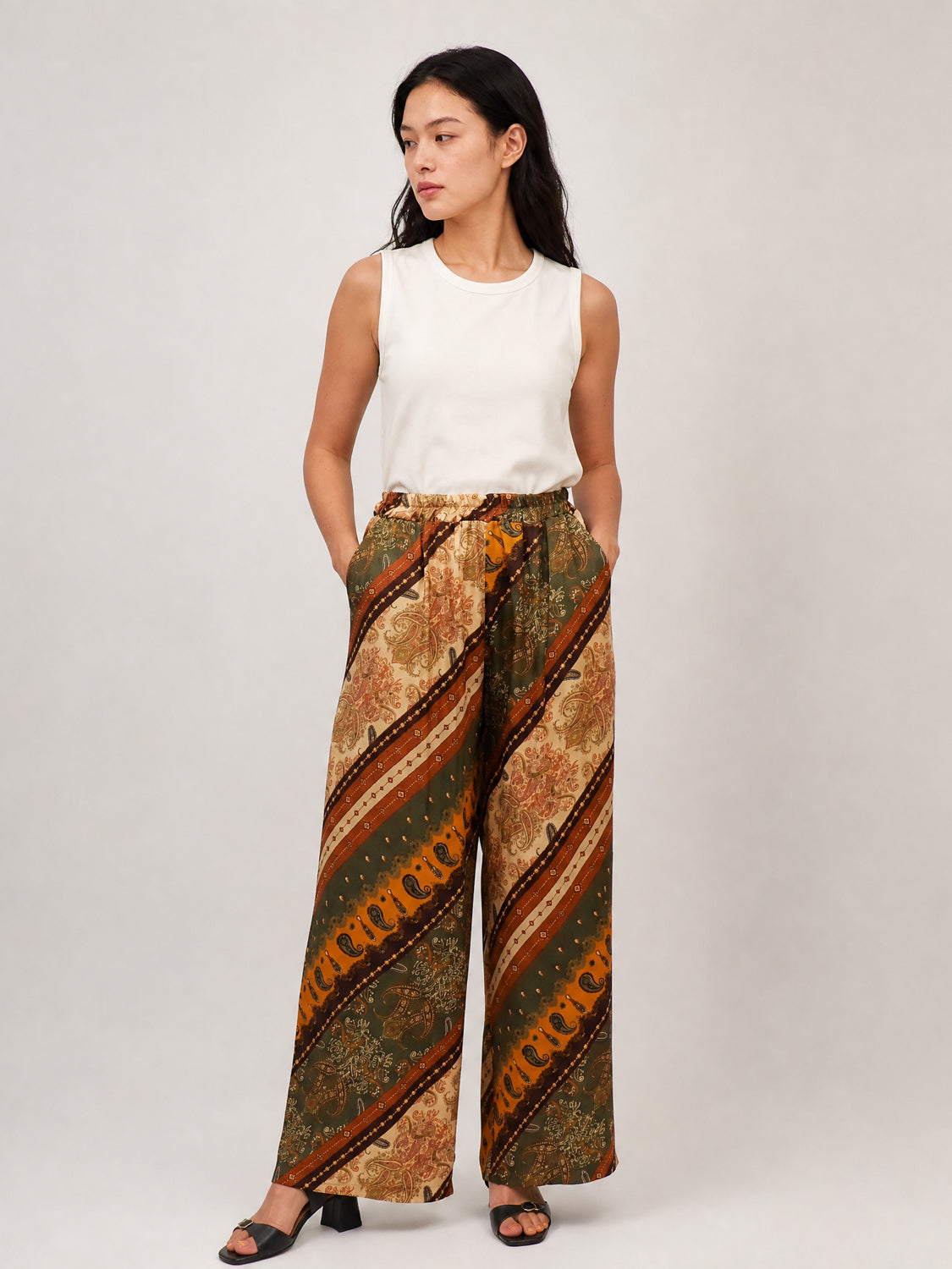 Pantalon satiné cachemire KD6637VS-40