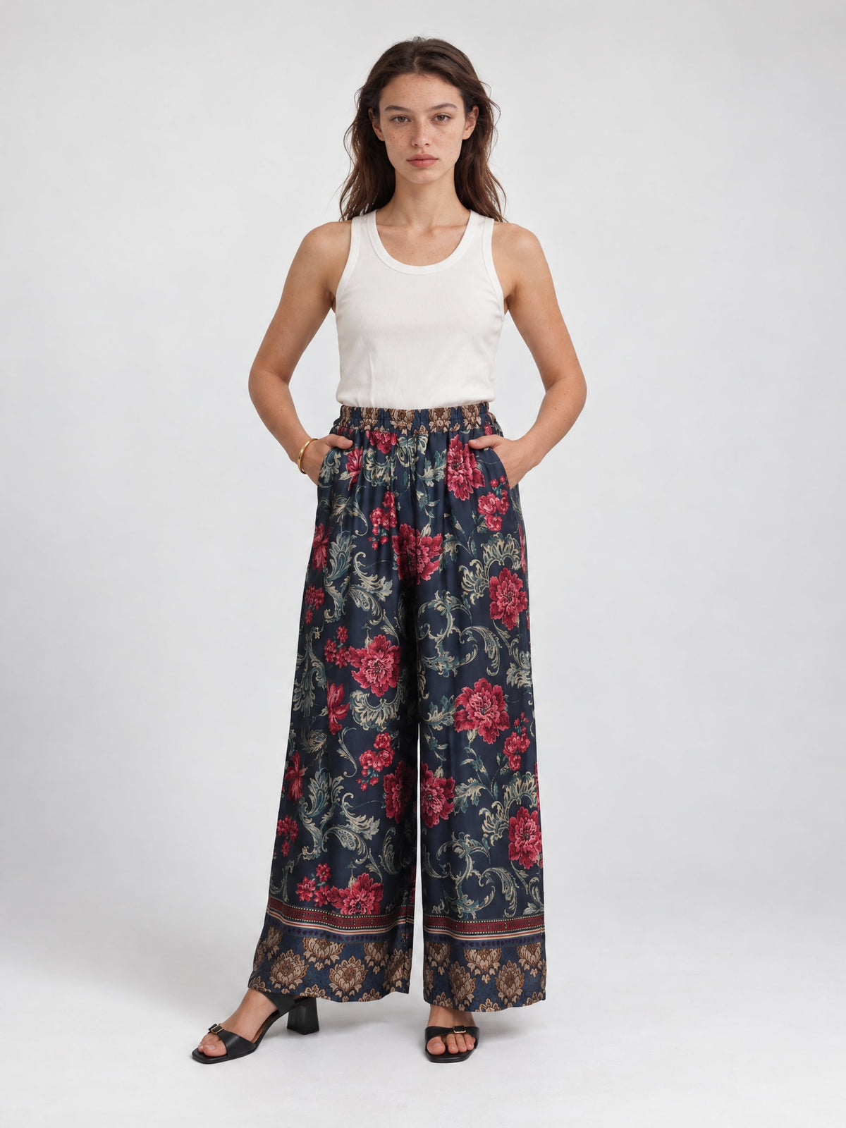 Pantalon satiné baroque – KD6637VS-47