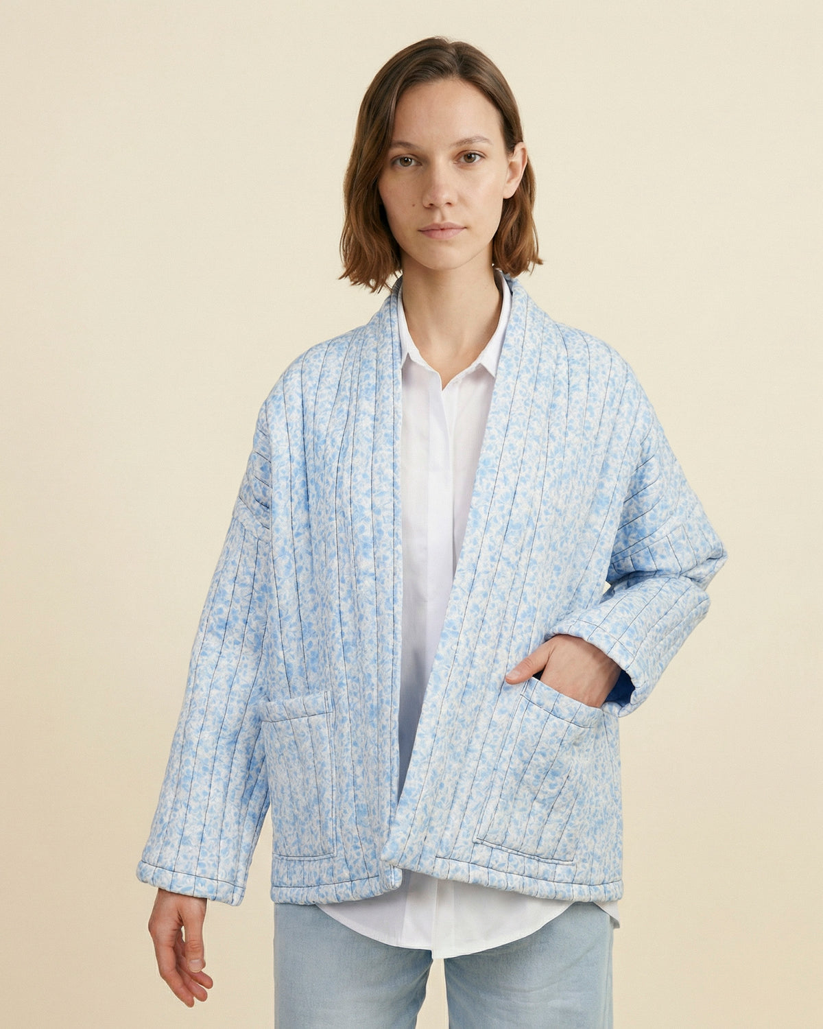 Veste matelassée florale   kd7280 18
