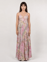 Load image into Gallery viewer, Robe satinée imprimé bohème KD7505VS-10
