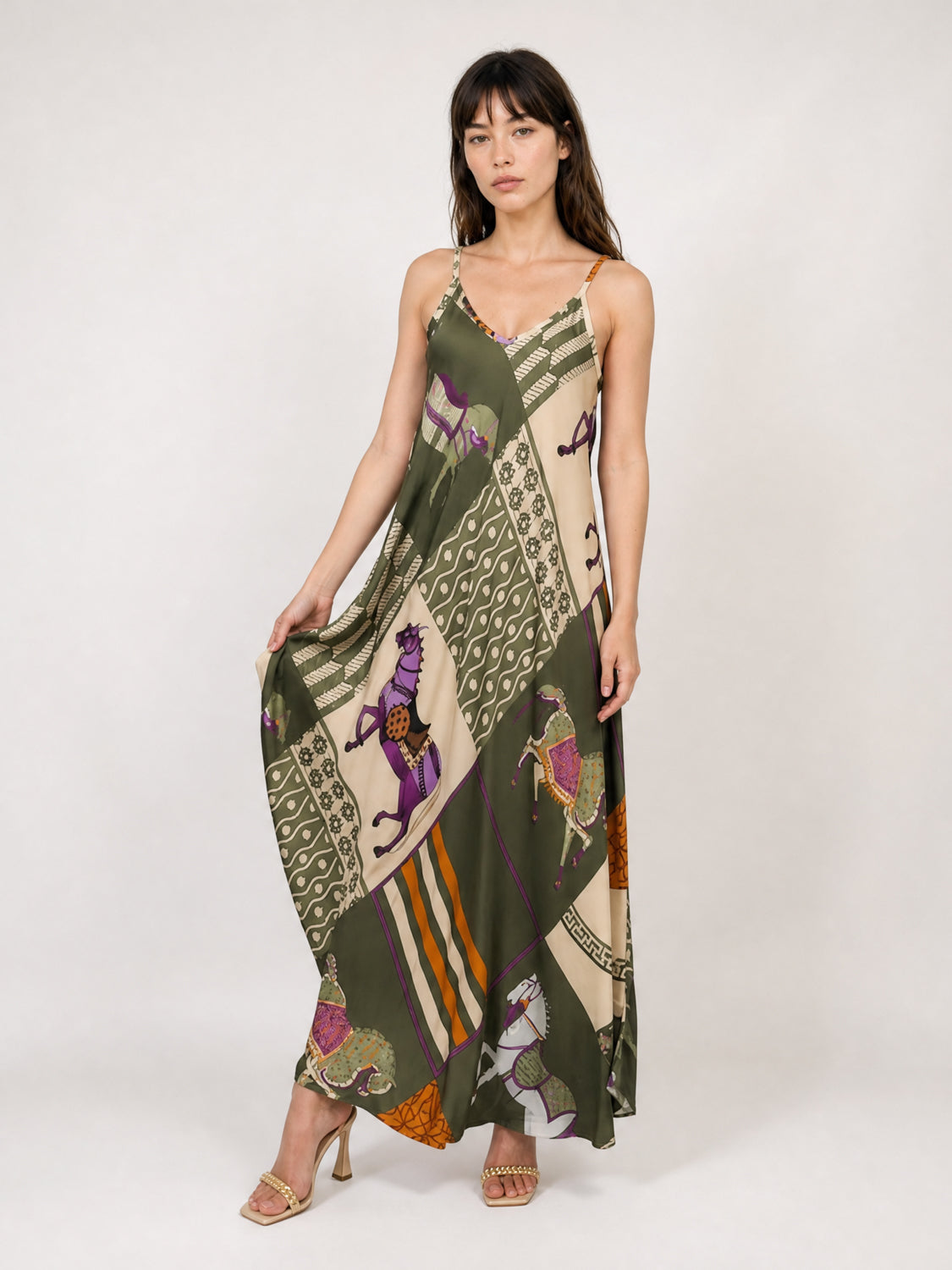 Robe longue satinée KD7505VS-20