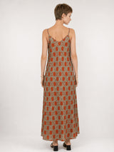 Robe satinée à imprimé maillons KD7505VS-45