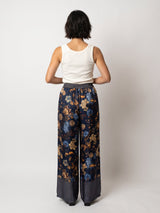 Pantalon fluide imprimé floral à taille élastiquée – KD7789VS-22