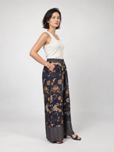 Pantalon fluide imprimé floral à taille élastiquée – KD7789VS-22