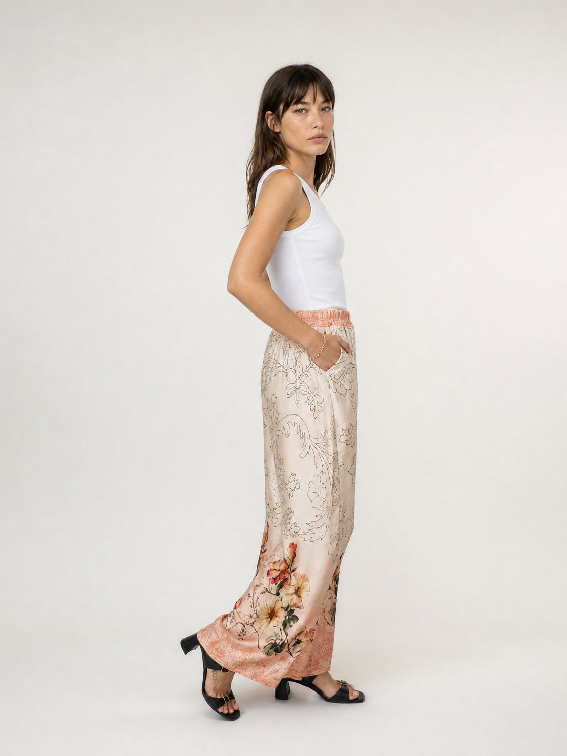 Pantalon fluide satiné kd7789vs