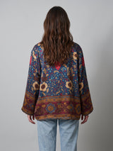 Veste kimono satinée à imprimé floral bohème – KD88033VS-48
