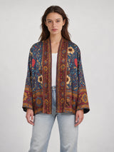 Veste kimono satinée à imprimé floral bohème – KD88033VS-48
