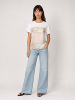 Charger l'image dans la galerie, T-shirt coton à panneau foulard fleuri KD8828-25
