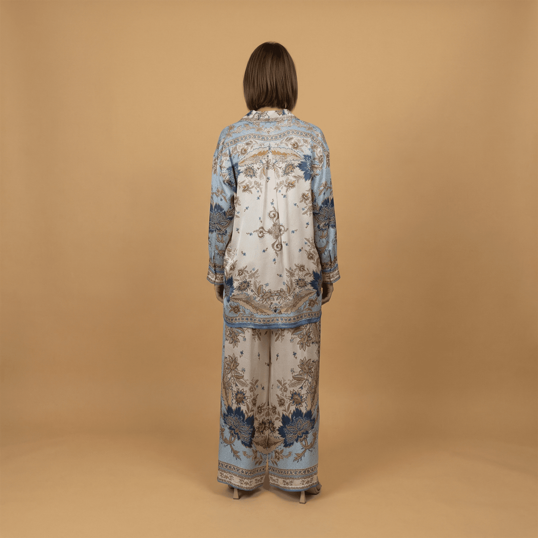 Printed long-sleeved flowy shirt – KD8859VS