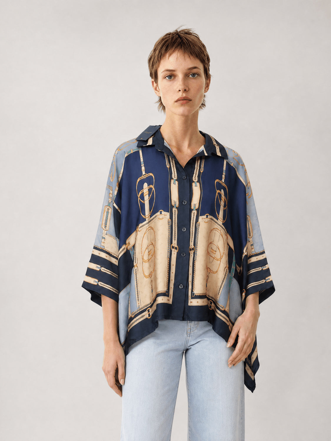 Chemise satinée équestre KD8871VS-16