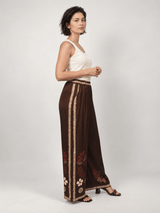 Pantalon satiné fleuri KD9099VS-18