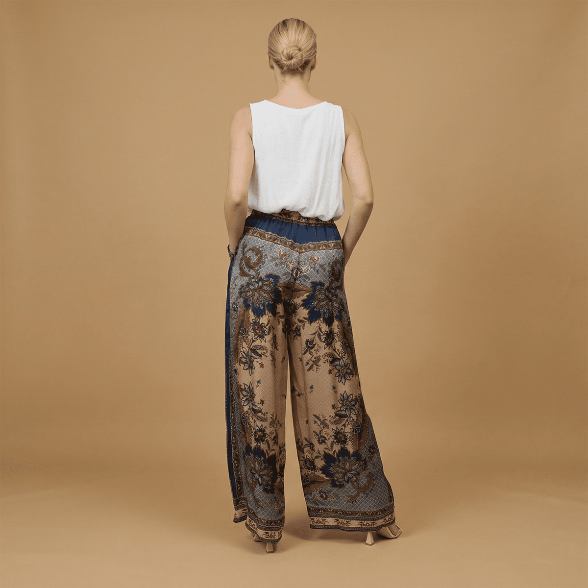 Pantalon satiné ample imprimé esprit baroque – kd9099vs 3