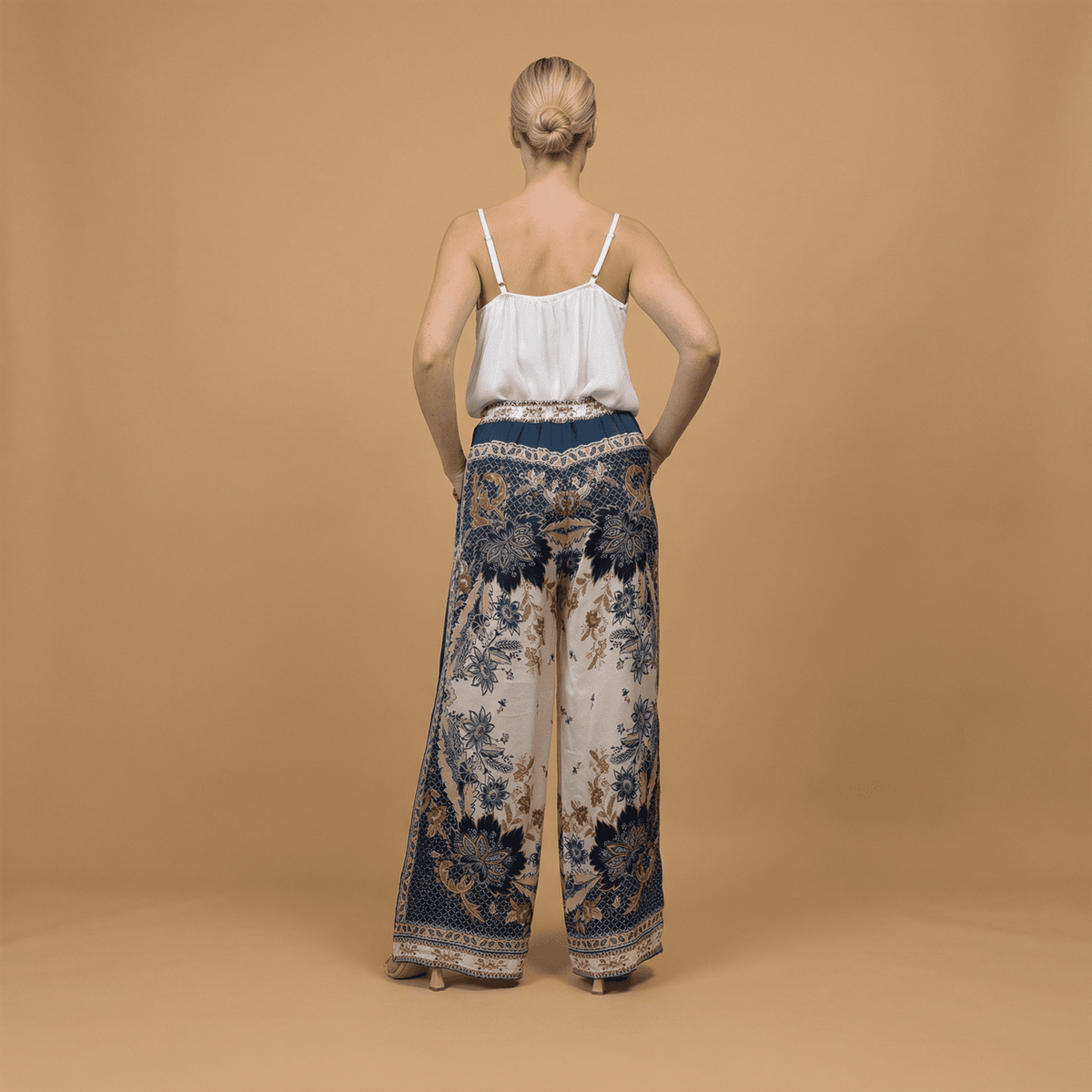 Pantalon satiné ample imprimé esprit baroque – kd9099vs 3