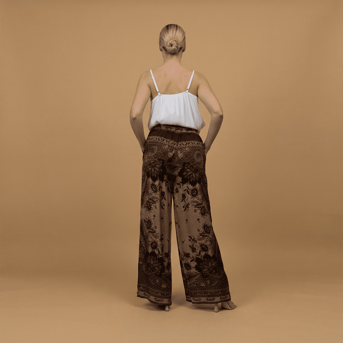 Pantalon satiné ample imprimé esprit baroque – kd9099vs 3