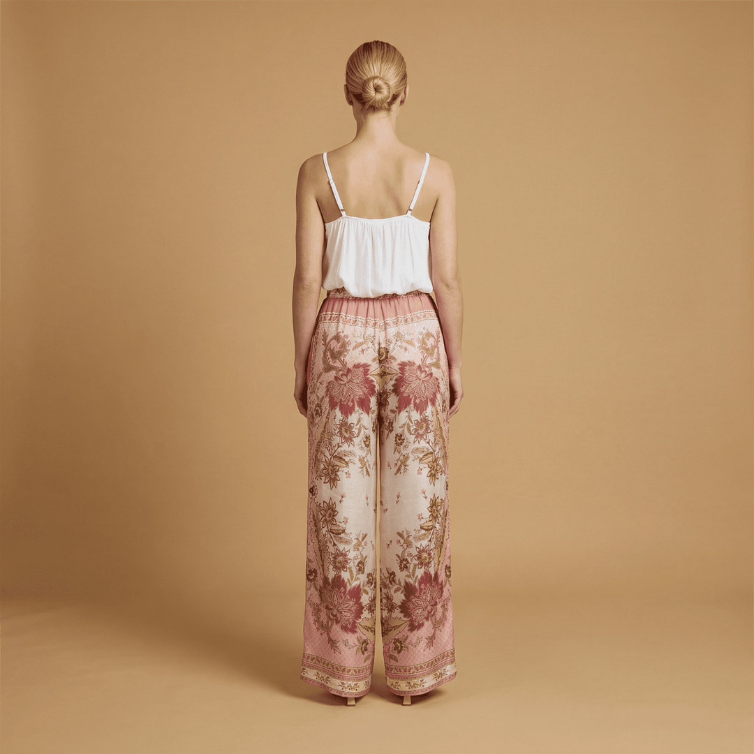 Pantalon satiné ample imprimé esprit baroque – KD9099VS-3