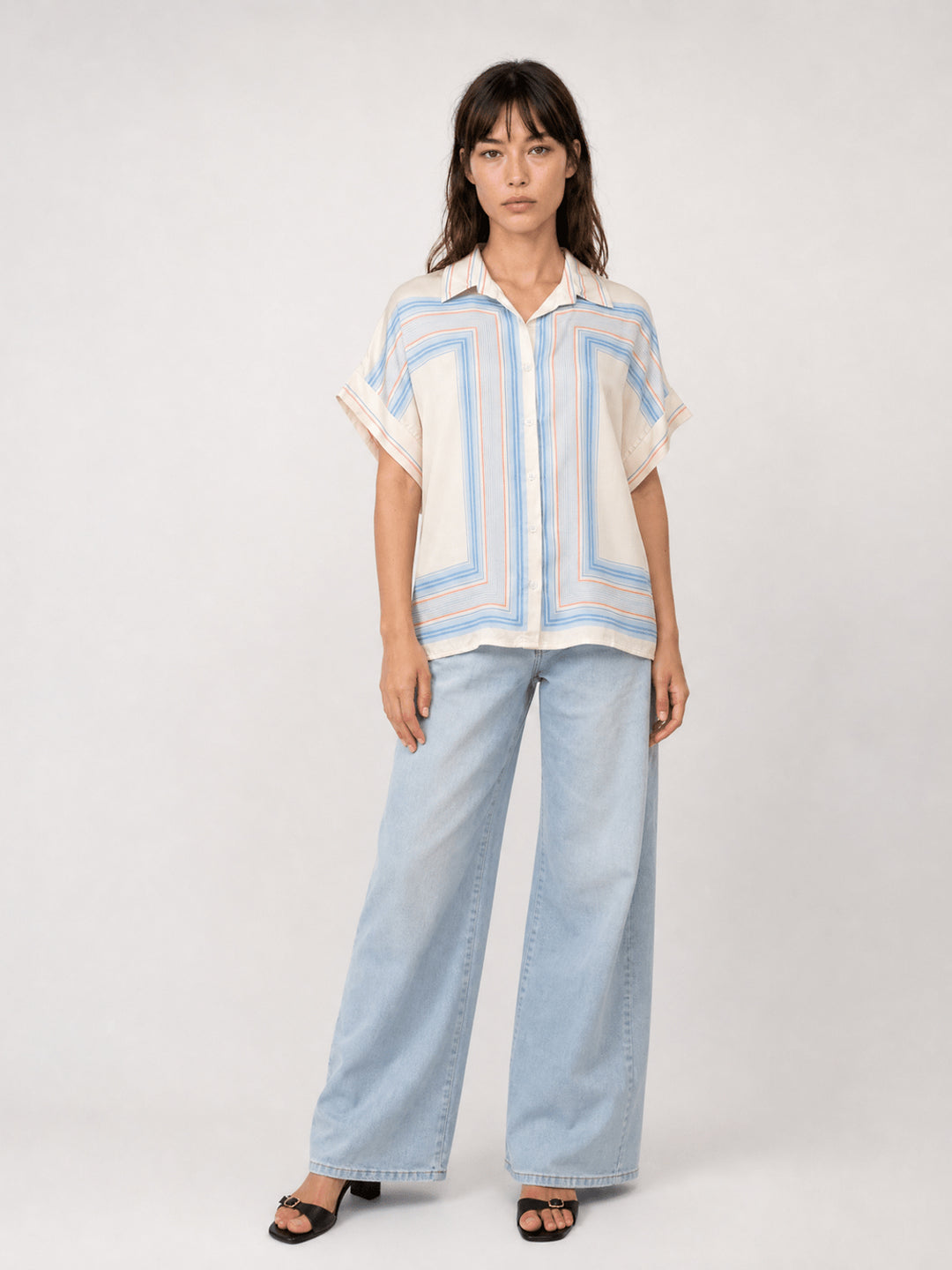 Chemise satinée fluide KD9119VS-7