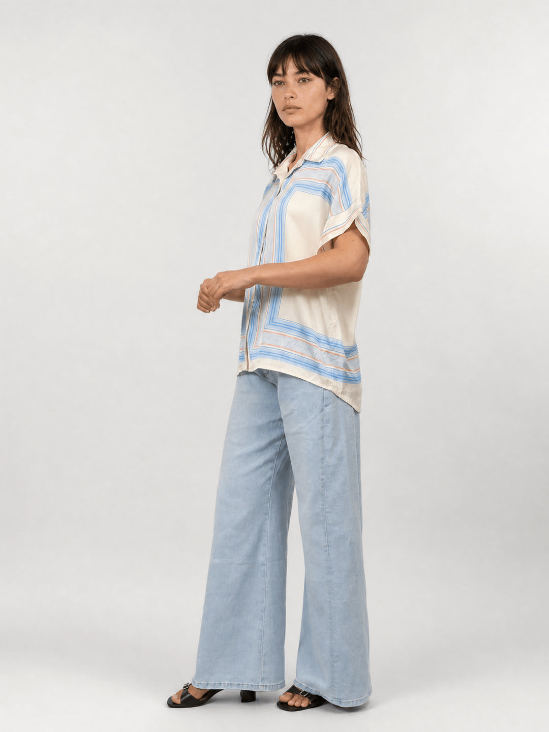 Chemise satinée fluide KD9119VS-7