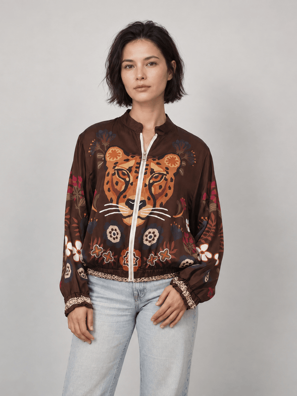 Blouson imprimé animalier fleuri KD9160VS-18