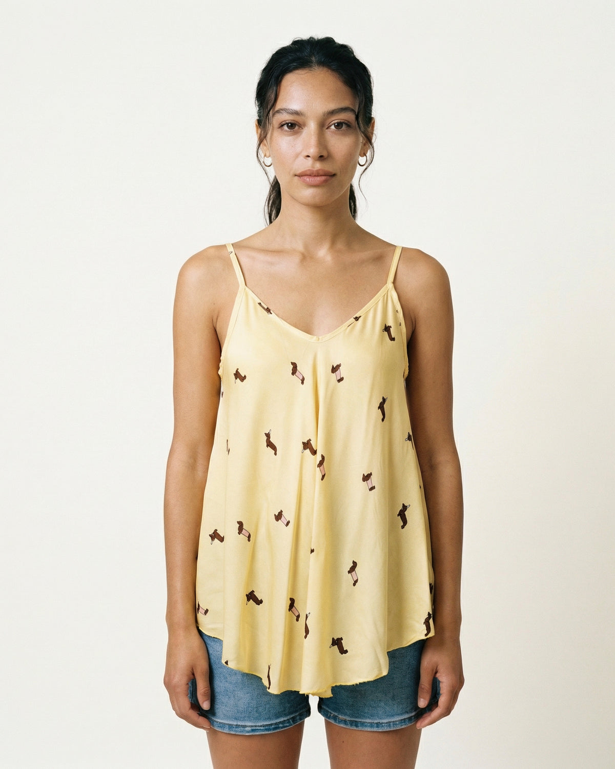 Dog print satin camisole kd9173vs 4