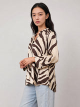 Chemise satinée zèbre KD9276VS-25