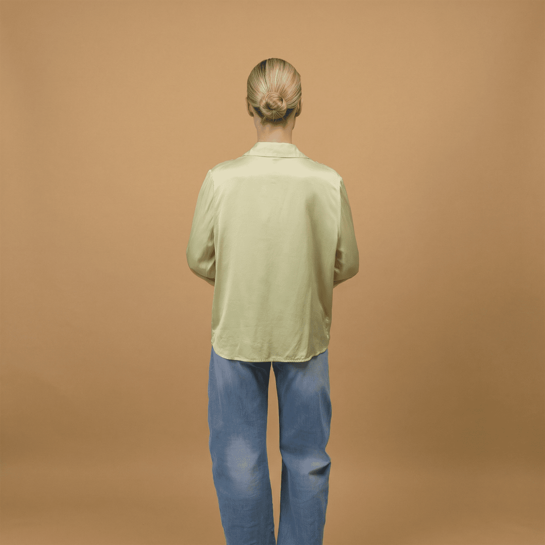 Satin blouse with scarf collar – KD9523VS-U