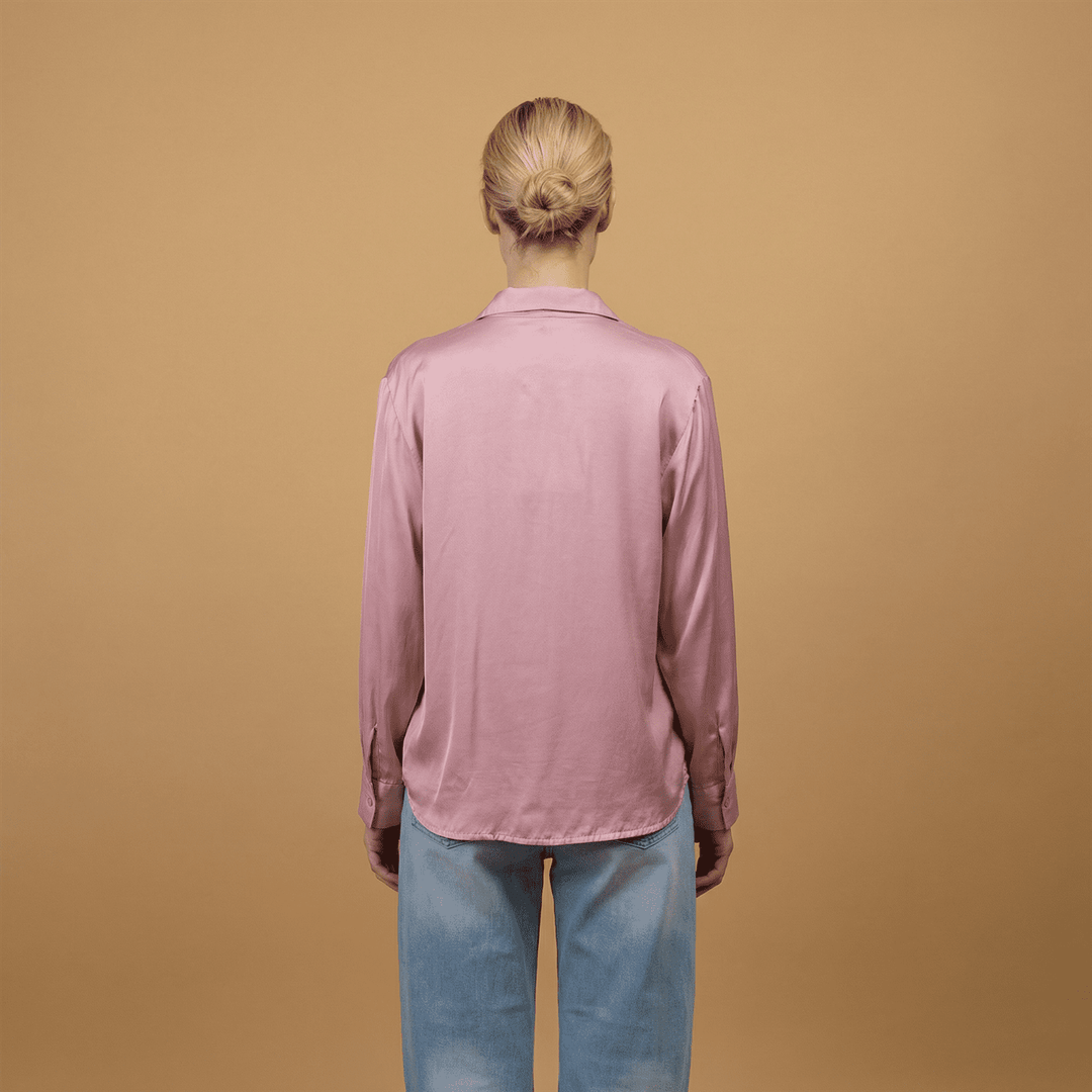 Satin blouse with scarf collar – KD9523VS-U