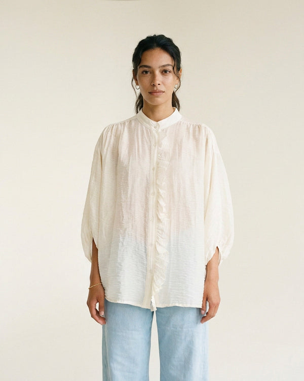 Chemise fluide à col montant KD9591TC-5