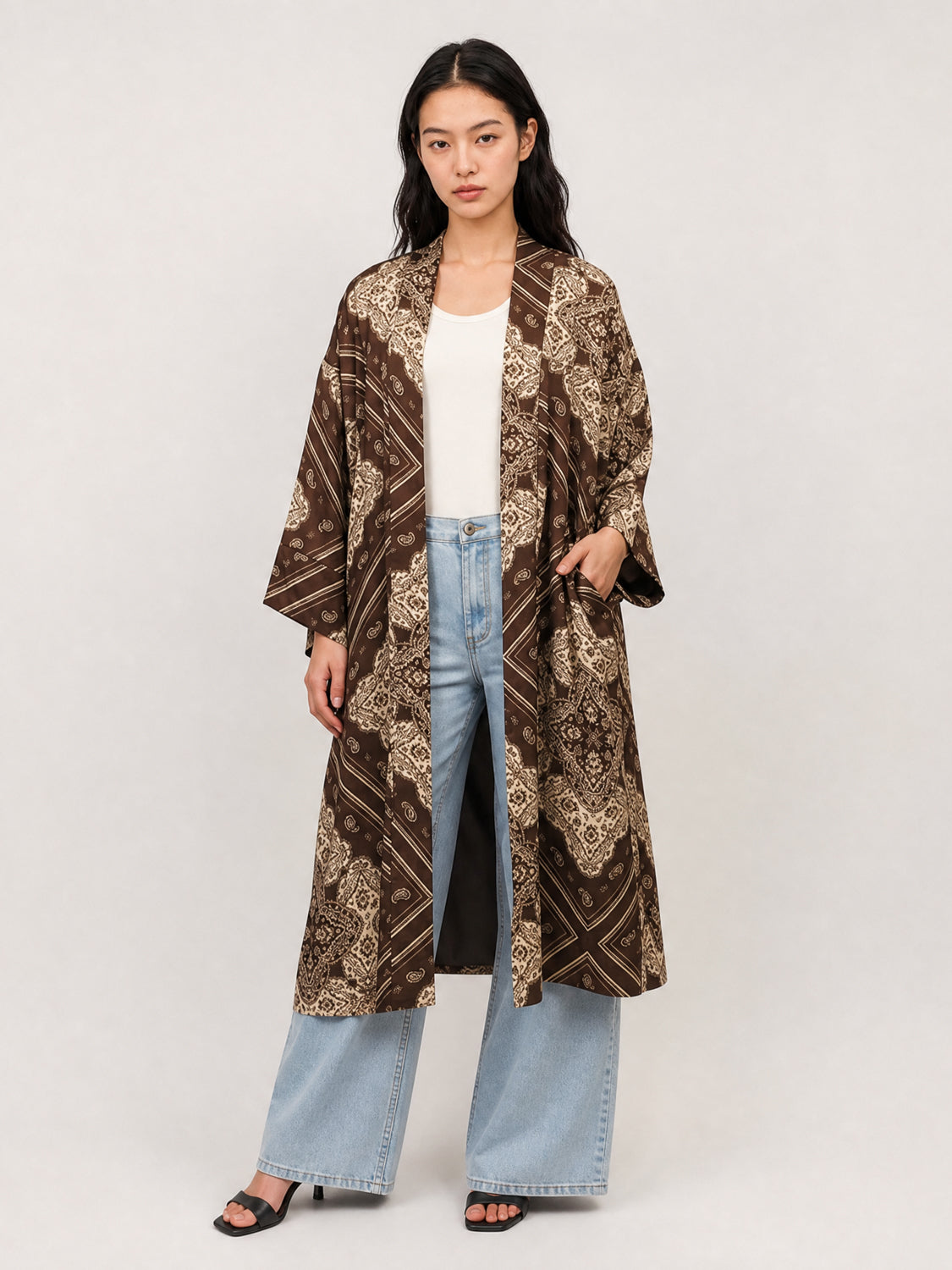 Kimono satiné bandana KD9760VS-8