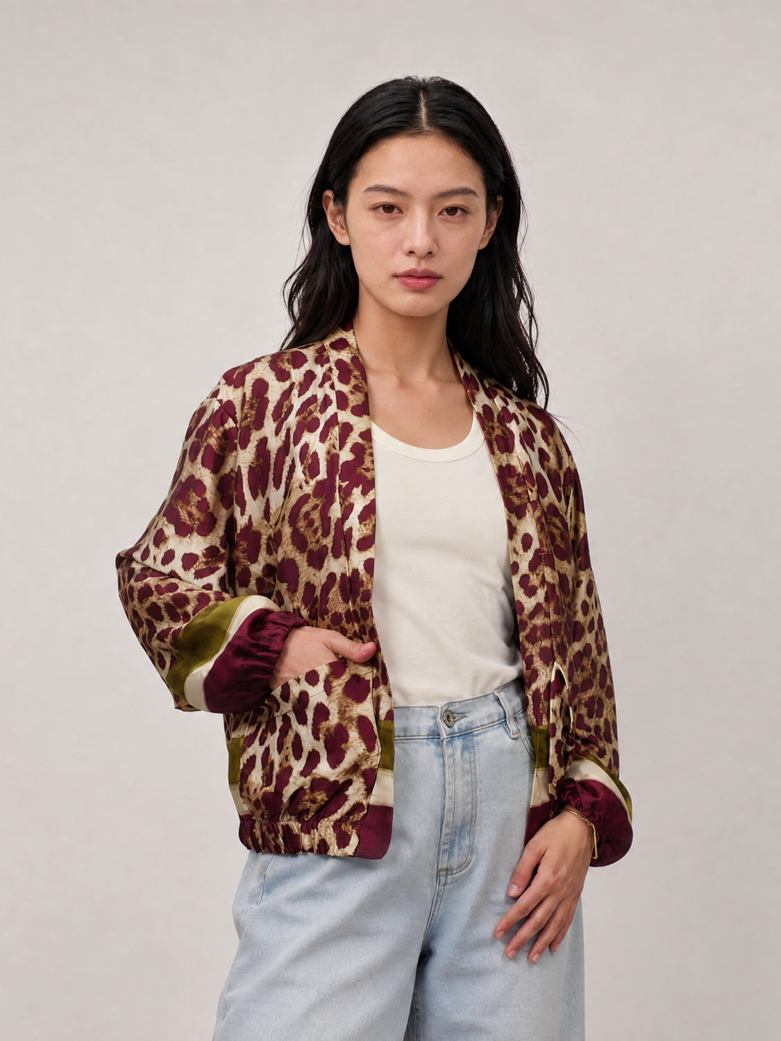 Bomber satiné léopard KD9763VS-42