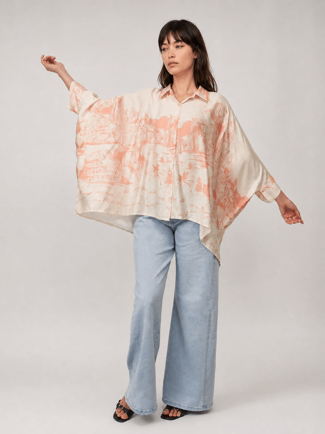 Chemise satinée fluide KD9933VS-38