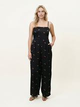Dog Print Satin Jumpsuit KD9957VS-4