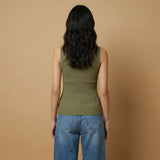 Ribbed round neck sleeveless vest SVD8073