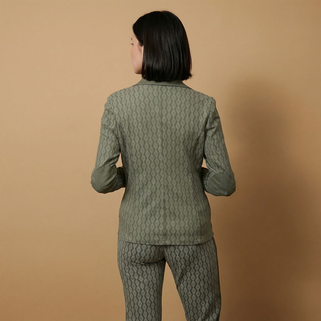 Geometric print stretch blazer – CVA514721-2